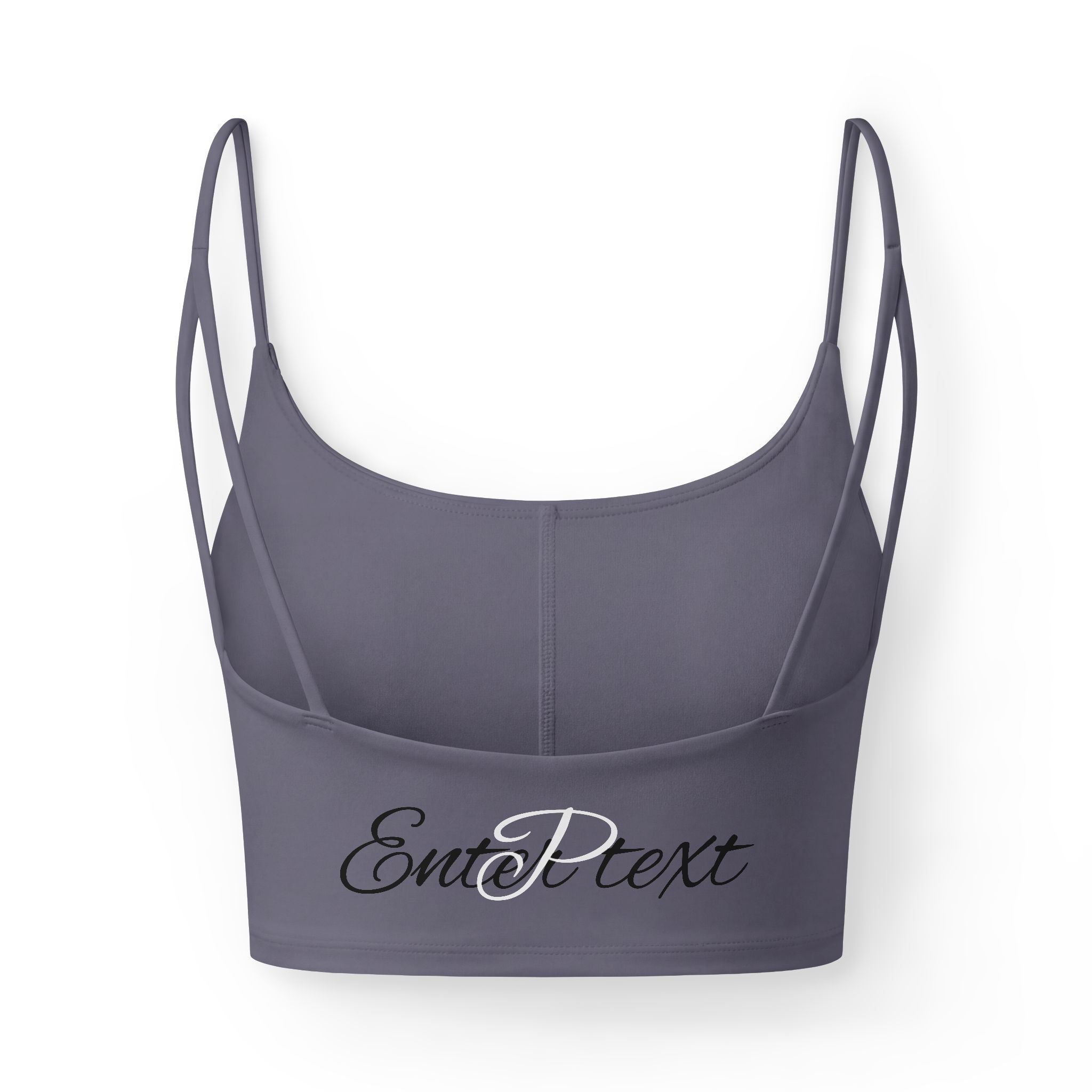 Luxe Bra — Black 'Purpose' Script with White Rose