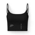 Luxe Bra — Black 'Purpose' Script with White Rose