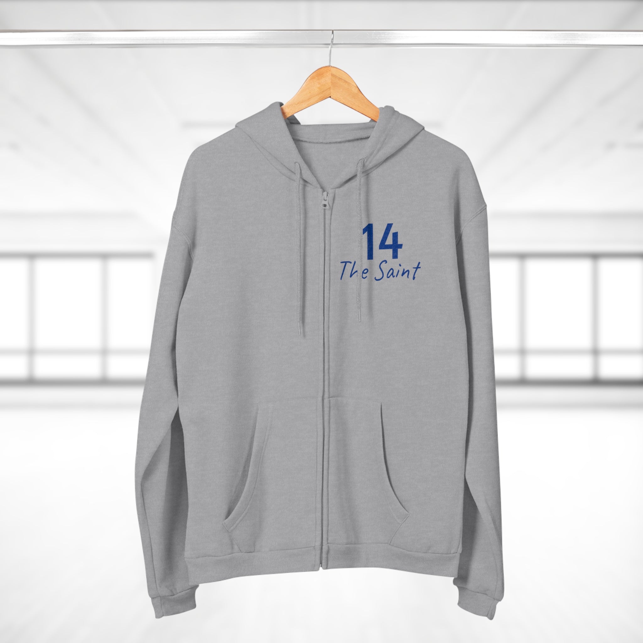Touchdown Saint Headstand Zip Hoodie — Viral Celebration Football Sweatshirt