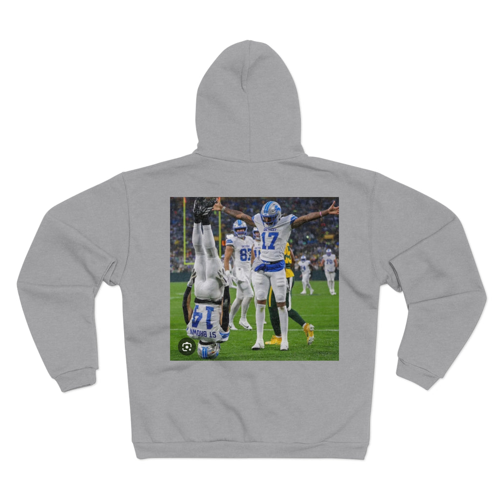 Touchdown Saint Headstand Zip Hoodie — Viral Celebration Football Sweatshirt
