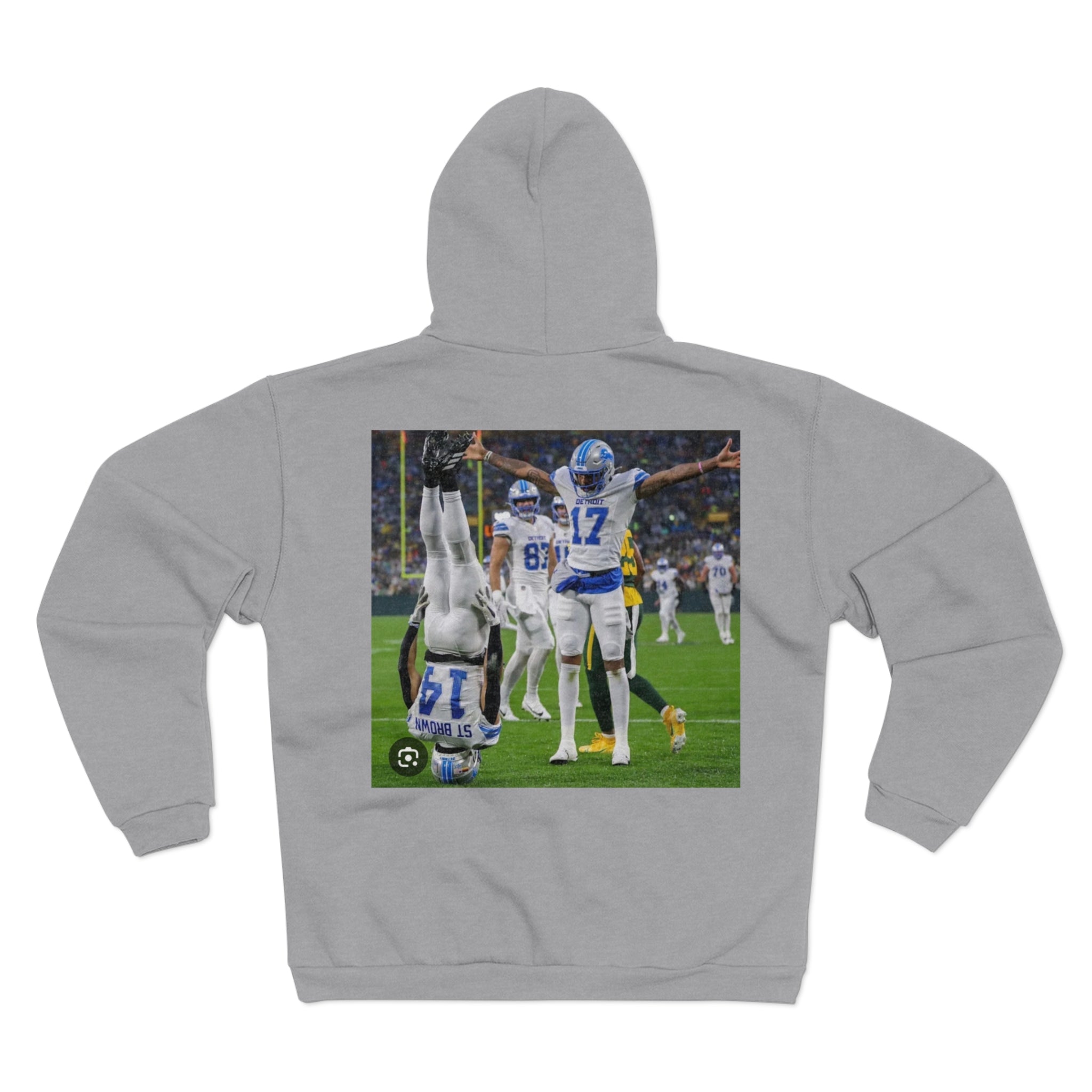 Touchdown Saint Headstand Zip Hoodie — Viral Celebration Football Sweatshirt