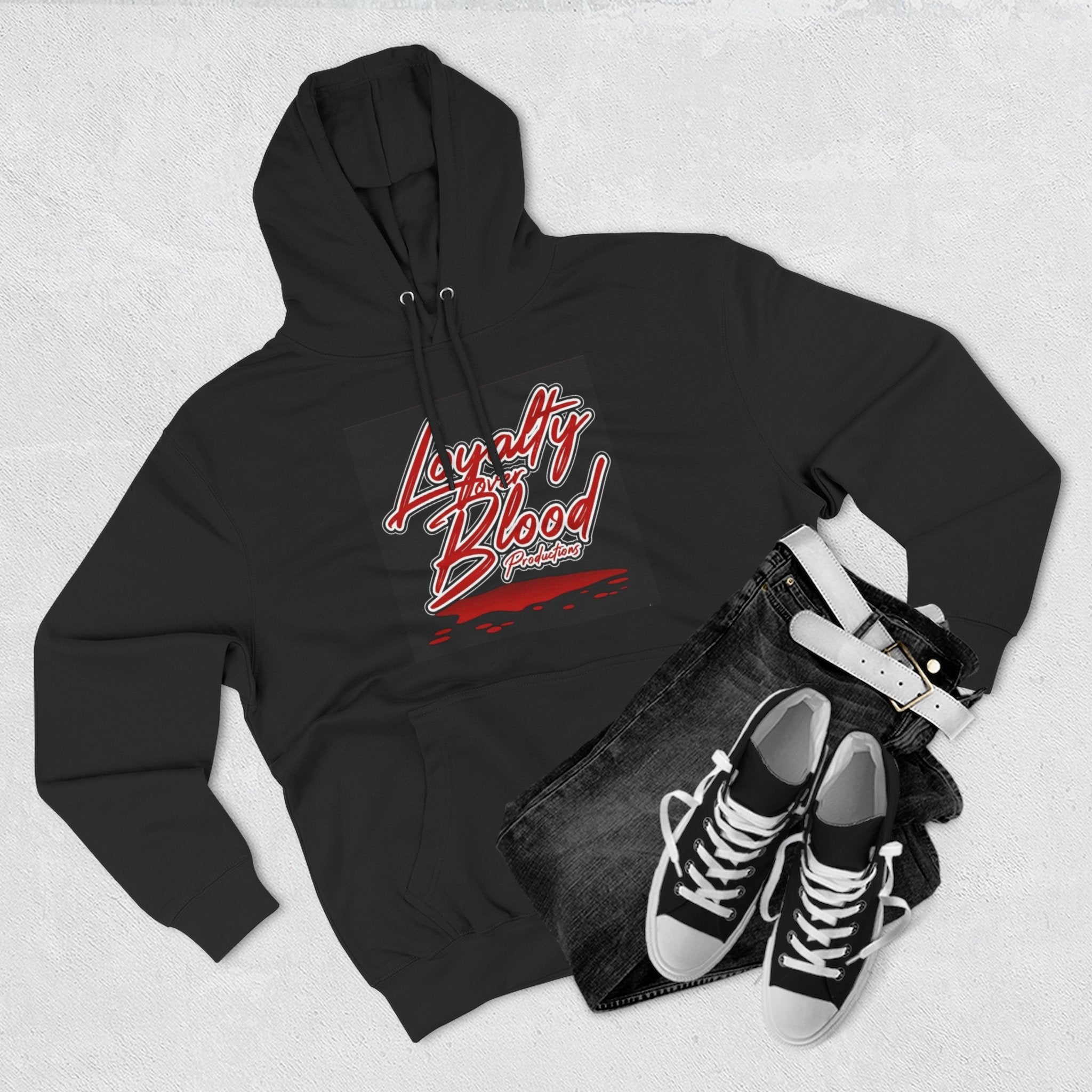 Three-Panel Fleece Hoodie